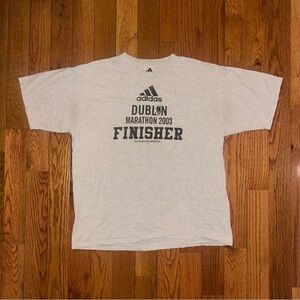 Dublin Marathon 2003 Finisher Adidas Vintage T-Shirt Size XL